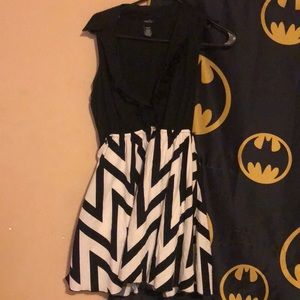 Black and White Chevron Dress